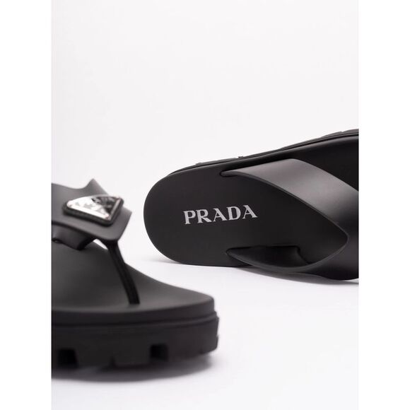 Prada Men Rubber Thong Sandals - Picture 5 of 5